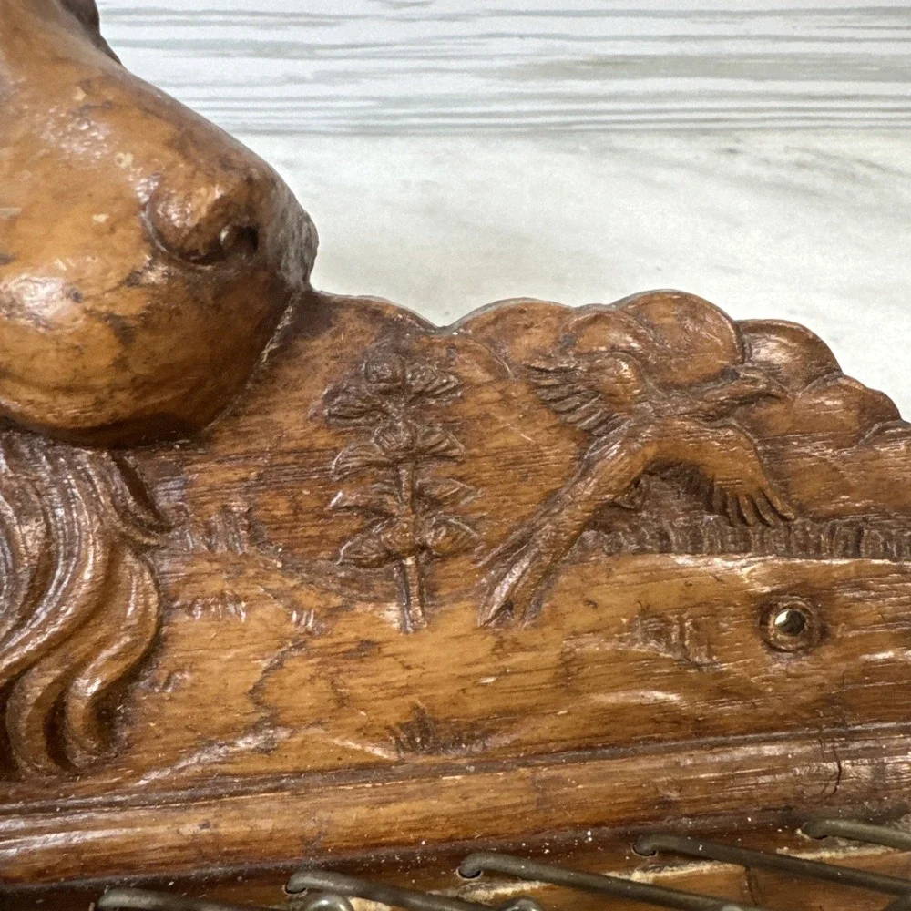 BS3 Vint chalkware Irish setter cocker spaniel rooster pheasant tie belt hanger